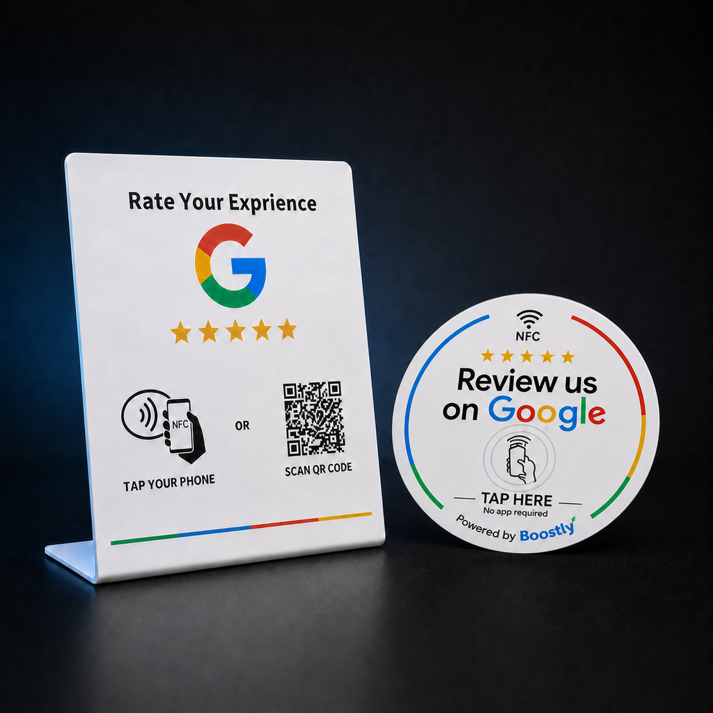 Google Review Starter Bundle – Stand + Disc