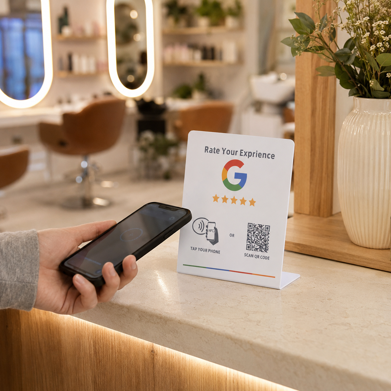 Google Review NFC & QR Stand