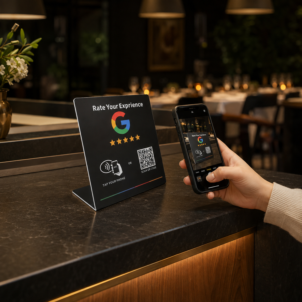 Google Review NFC & QR Stand